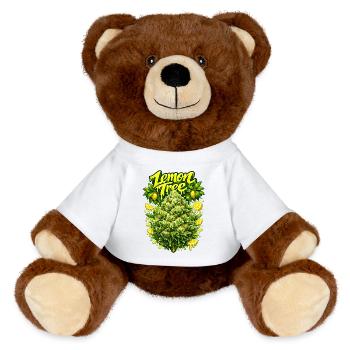 Graffiti Lemon Tree Grav Art - Nounours RecycelBär® marron - blanc - Devant