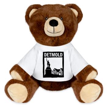 detmold wahrzeichen siilhouette - MiniFeet® RecycelBär® Braun - Weiß - Vorne