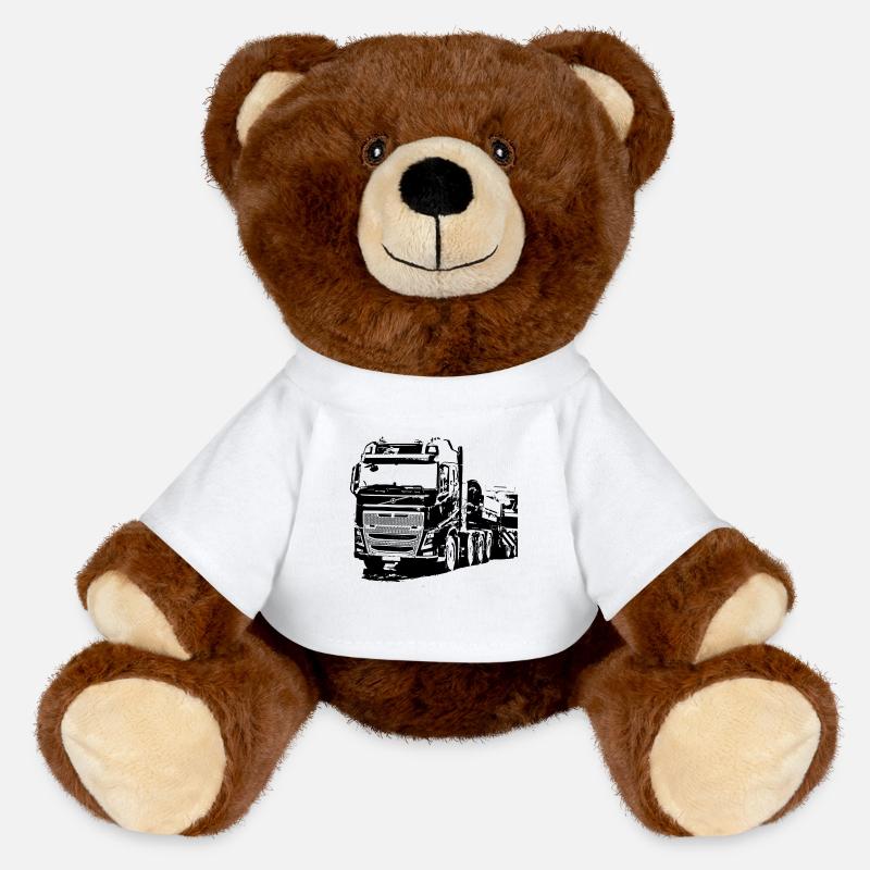 Schwedischer LKW - MiniFeet® RecycelBär® Braun - Weiß