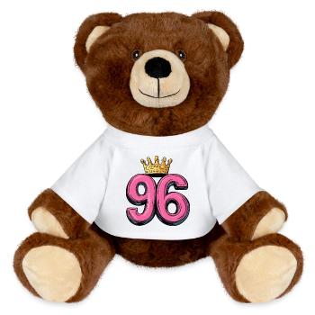 96 Nombre Couronne - Nounours RecycelBär® marron - blanc - Devant