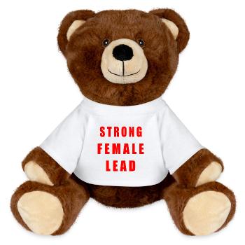 Strong female lead - Nounours RecycelBär® marron - blanc - Devant