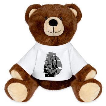 voilier - Nounours RecycelBär® marron - blanc - Devant