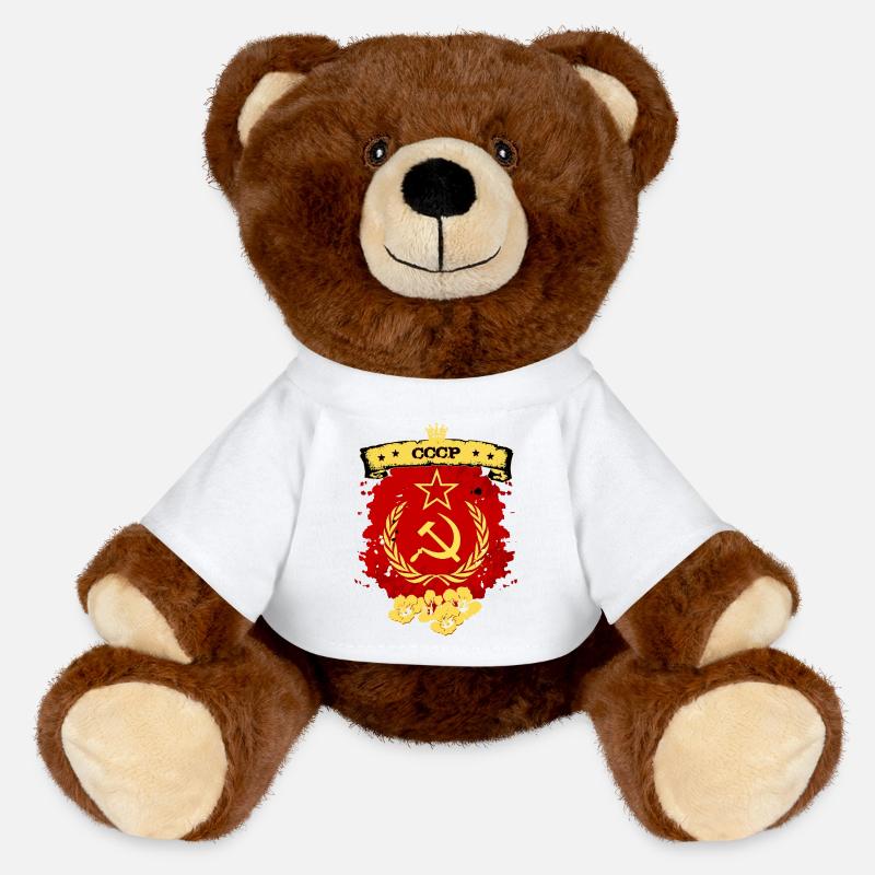Union soviétique - Nounours RecycelBär® marron - blanc