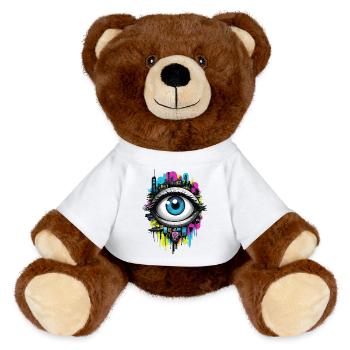 City Guard City Patrol - MiniFeet® RecycelBär® Teddy Bear Brown - white - Front