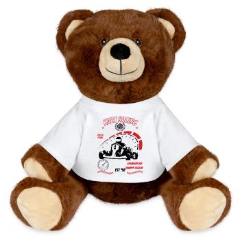 KArt Racing Speed Gauge Graphic - MiniFeet® RecycelBär® Teddy Bear Brown - white - Front