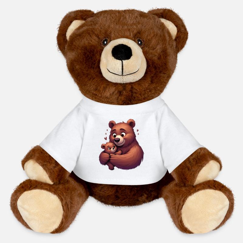 Bear Hug Bliss - MiniFeet® RecycelBär® Teddy Bear Brown - white