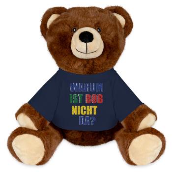 WHY IS BOB NOT THERE? - MiniFeet® RecycelBär® Teddy Bear Brown - french navy - Front