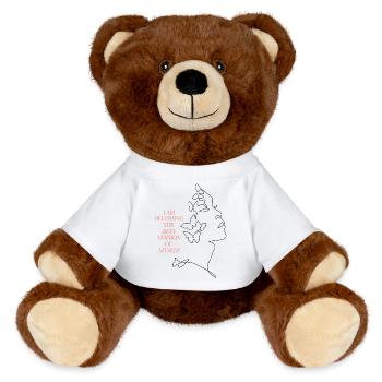 Best Version of Myself - MiniFeet® RecycelBär® Teddy Bear Brown - white - Front