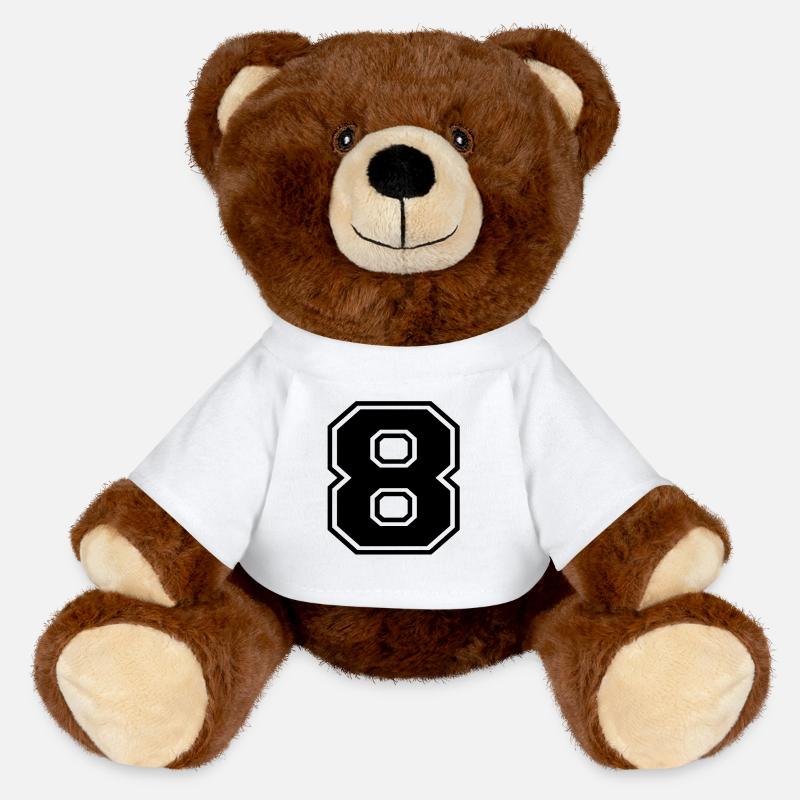 Nummer 8 - MiniFeet® RecycelBär® Braun - Weiß