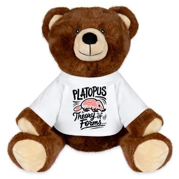Theory of Forms - Platopus Design - MiniFeet® RecycelBär® Teddy Bear Brown - white - Front