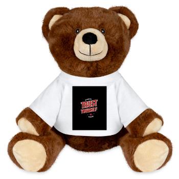 Encouragement Self-confidence - MiniFeet® RecycelBär® Teddy Bear Brown - white - Front