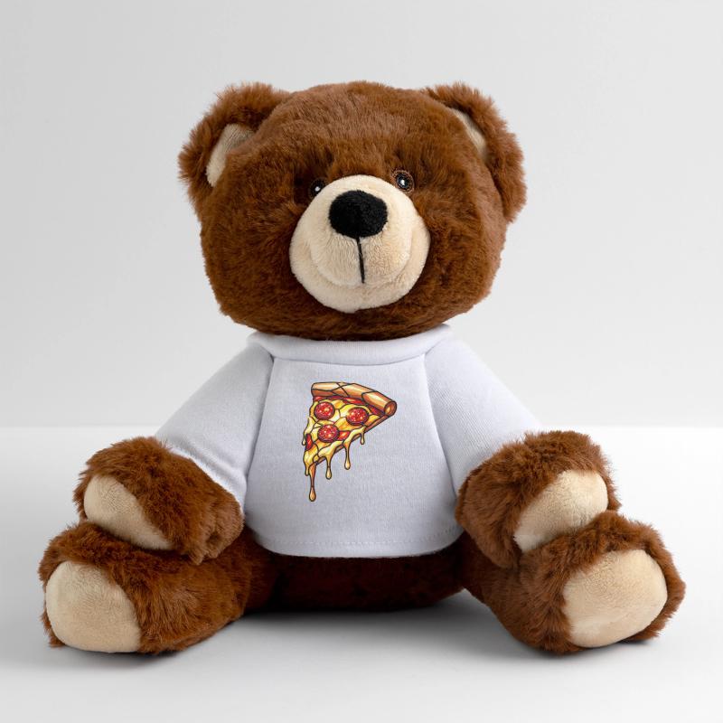 Pepperoni Pizza Dream: Shiny Cheese Miracle MiniFeet® RecycelBär® Teddy Bear Brown