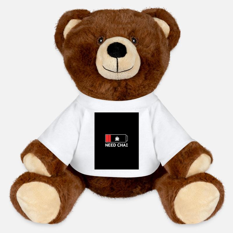Need Chai Energy Kick - MiniFeet® RecycelBär® Teddy Bear Brown - white