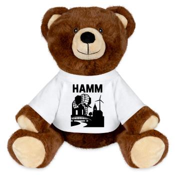 Hamm Westphalia Landmark - MiniFeet® RecycelBär® Teddy Bear Brown - white - Front