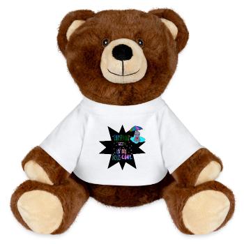 Relaxed-Star Sloth1 - MiniFeet® RecycelBär® Teddy Bear Brown - white - Front