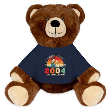 2004 Anniversaire des femmes Édition limitée Vintage - Nounours RecycelBär® marron - bleu marine - Devant