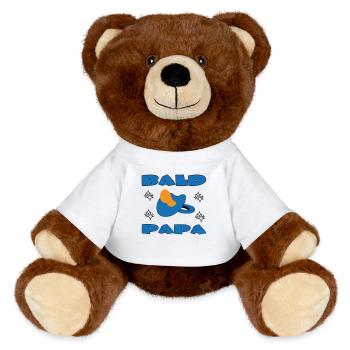 BALD PAPA - MiniFeet® RecycelBär® Teddy Bear Brown - white - Front