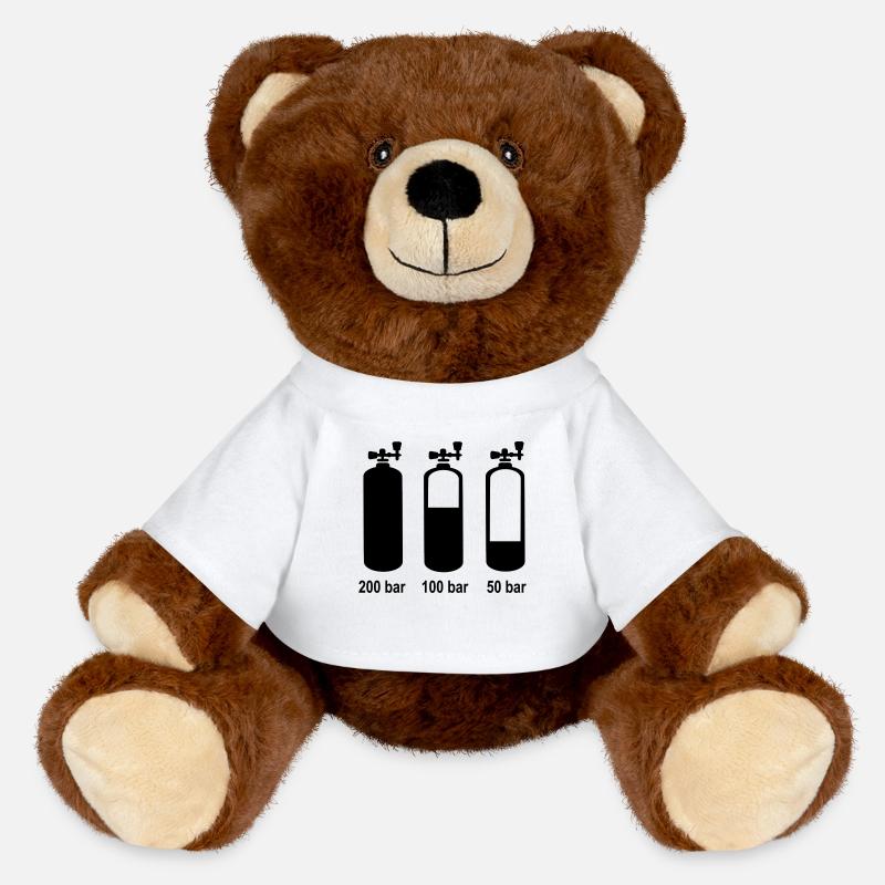 Dive - MiniFeet® RecycelBär® Teddy Bear Brown - white