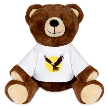 Aigle devant le soleil - Nounours RecycelBär® marron - blanc - Devant