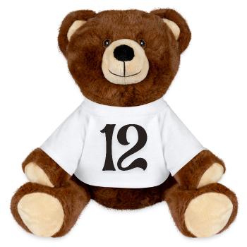 12 - MiniFeet® RecycelBär® Braun - Weiß - Vorne
