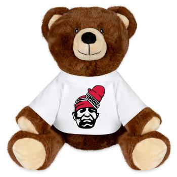 Alifuru Face - MiniFeet® RecycelBär® Teddy Bear Brown - white - Front
