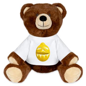Citron - Drôle - Été - Limoncello - Visage - Nounours RecycelBär® marron - blanc - Devant