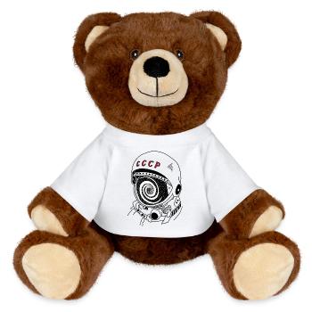 Rêve déçu de conquête spatiale - Nounours RecycelBär® marron - blanc - Devant