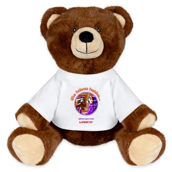 The Raccoon Revolution with Your Own Hands - MiniFeet® RecycelBär® Teddy Bear Brown - white - Front
