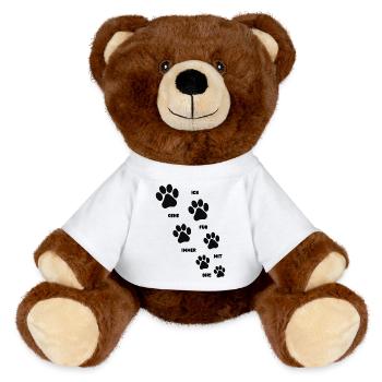 Chien pour toujours - Nounours RecycelBär® marron - blanc - Devant