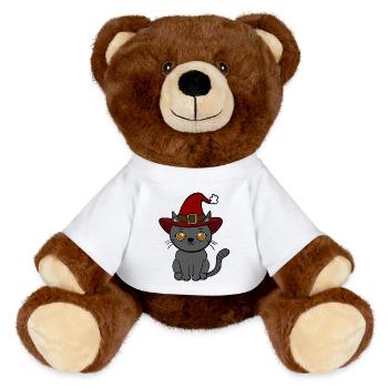 Noël chat - Nounours RecycelBär® marron - blanc - Devant