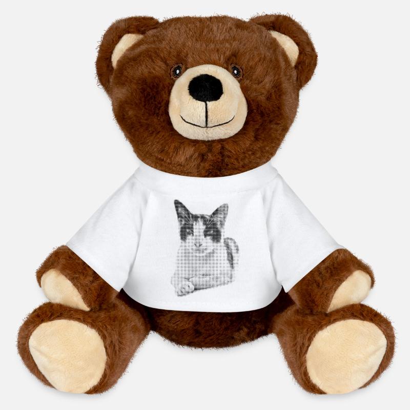 Demi-ton de Chat Calico - Nounours RecycelBär® marron - blanc