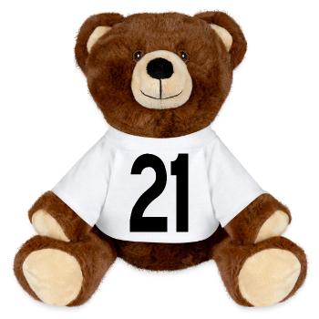 21 - MiniFeet® RecycelBär® Teddy Bear Brown - white - Front