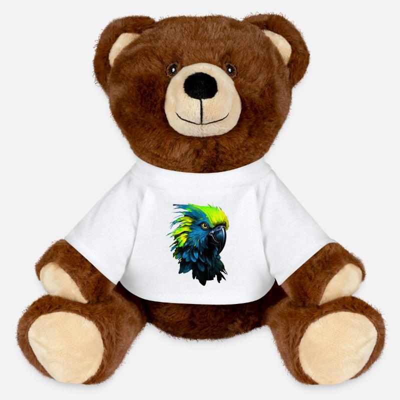 Paradiesischer Papagei 🏝️ - MiniFeet® RecycelBär® Braun - Weiß