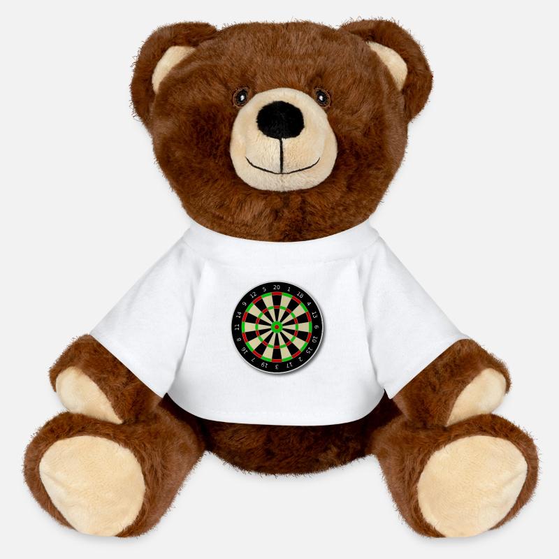 dartboard - MiniFeet® RecycelBär® Teddy Bear Brown - white