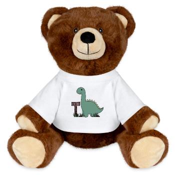 Dino Ben - Nounours RecycelBär® marron - blanc - Devant