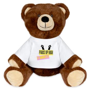 PAWS UP HIGH - MiniFeet® RecycelBär® Braun - Weiß - Vorne