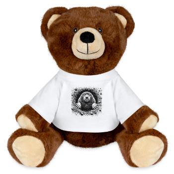 Maulwurf - MiniFeet® RecycelBär® Braun - Weiß - Vorne