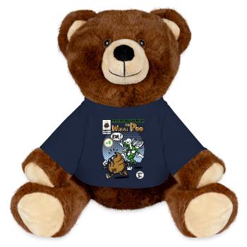 Shit comic - MiniFeet® RecycelBär® Teddy Bear Brown - french navy - Front