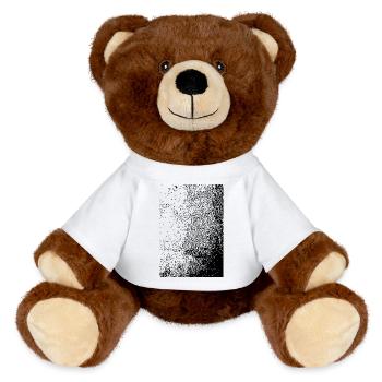 Abstract design - MiniFeet® RecycelBär® Teddy Bear Brown - white - Front