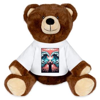 Moses divides the sea. - MiniFeet® RecycelBär® Teddy Bear Brown - white - Front