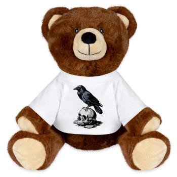 Dark Guardian - MiniFeet® RecycelBär® Teddy Bear Brown - white - Front