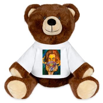 Le voyant - Nounours RecycelBär® marron - blanc - Devant