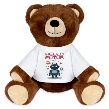 Personnage Hello Futur par Helfspawn - Nounours RecycelBär® marron - blanc - Devant