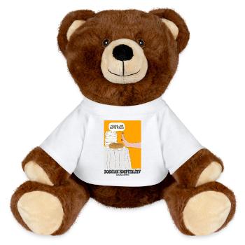 Bosnian hospitality - MiniFeet® RecycelBär® Teddy Bear Brown - white - Front