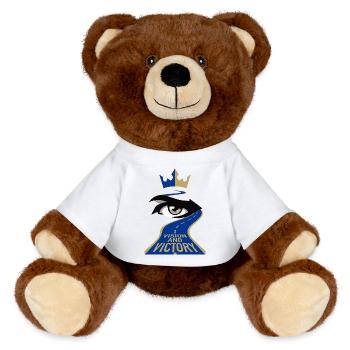 Vision and Victory - MiniFeet® RecycelBär® Teddy Bear Brown - white - Front