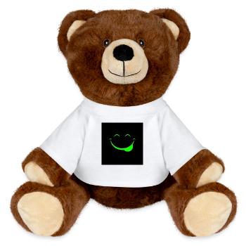 Drôle de visage - Nounours RecycelBär® marron - blanc - Devant