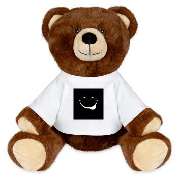 Drôle de visage - Nounours RecycelBär® marron - blanc - Devant