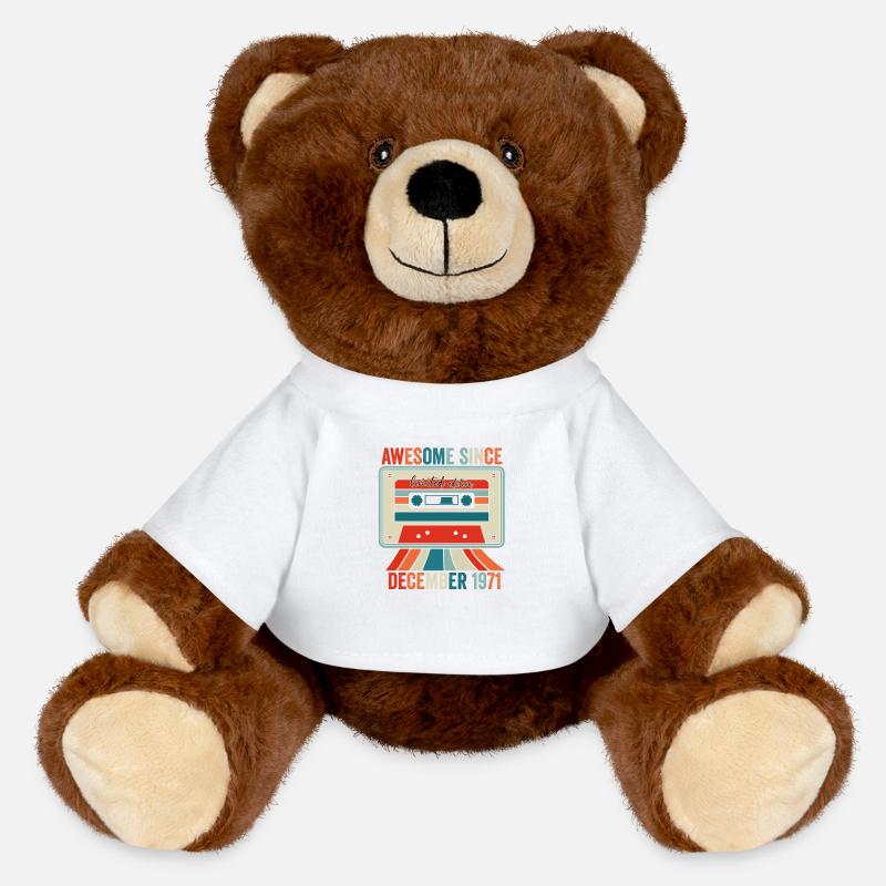 Décembre 1971 - Génial Depuis Décembre 1971 - Nounours RecycelBär® marron - blanc