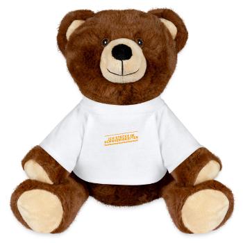 ich habe Schwierigkeiten - MiniFeet® RecycelBär® Braun - Weiß - Vorne