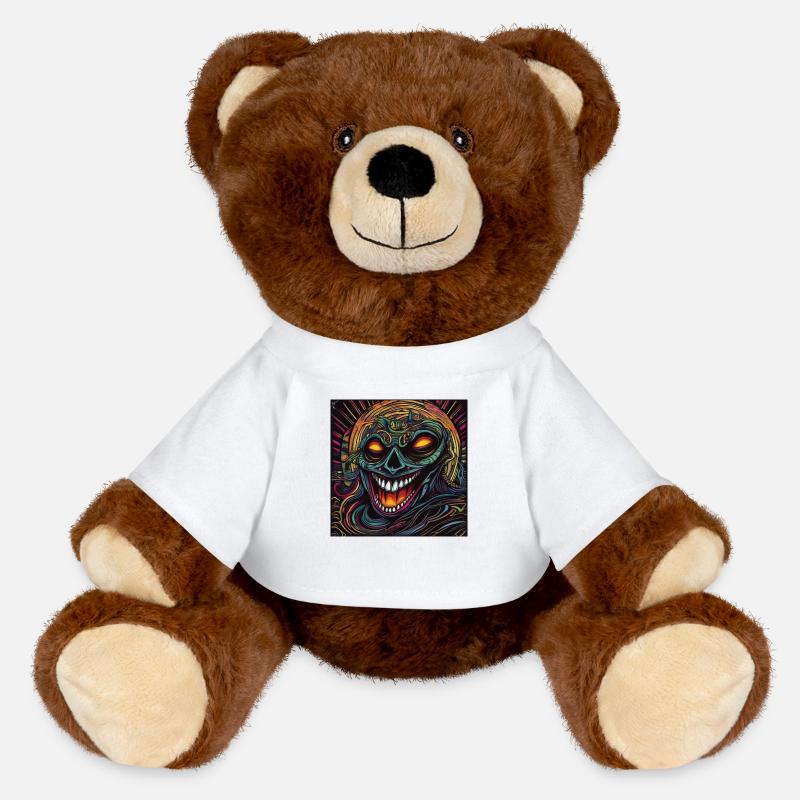 abstraction - Nounours RecycelBär® marron - blanc